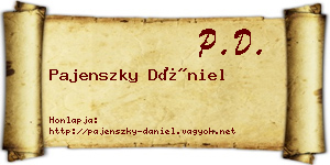Pajenszky Dániel névjegykártya